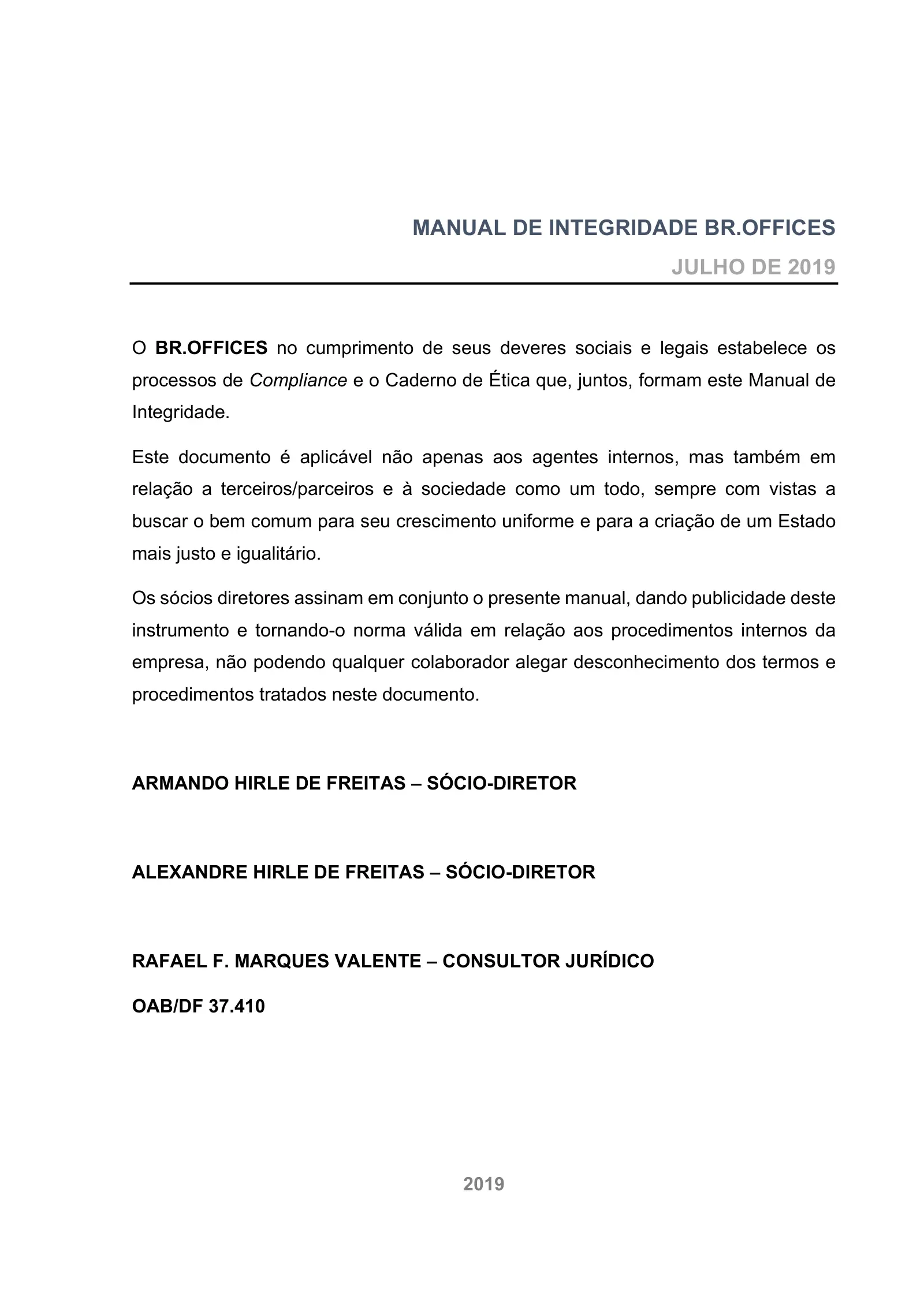 Manual de Integridade, página 2