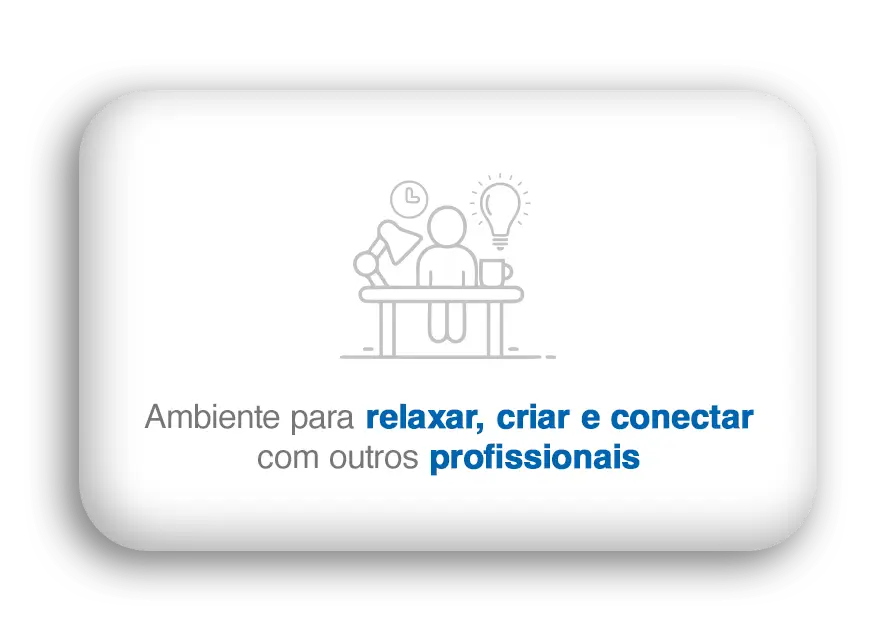 Ambientes confortáveis no coworking Br.Offices